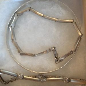 Sterling silver bundle 3 bracelets. Bangle approximately 8 inches others 7 inch